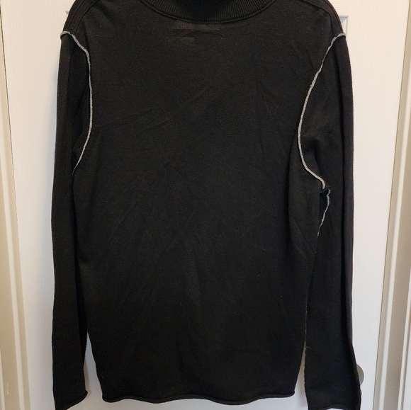 Carbon 2 Cobalt Men's Gloaming Sweater Size Medium Cotton Cashmere Blend Black - Picture 7 of 7
